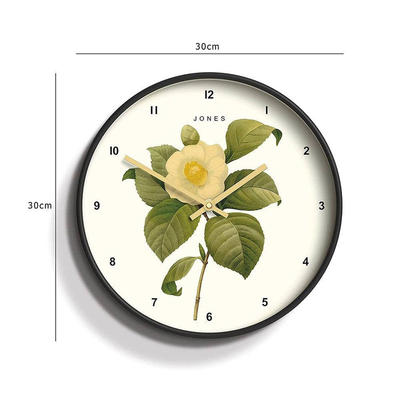 Jones Clocks Botanical Wall Clock - Charcoal Grey - Modern Quests