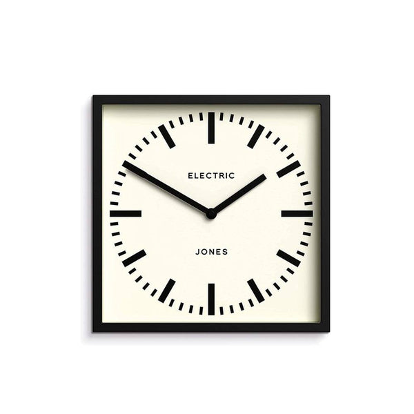 Jones Clocks Box Wall Clock - Black