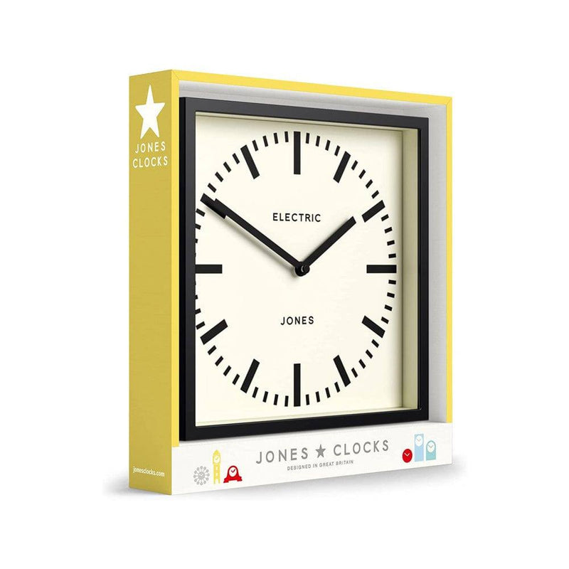 Jones Clocks Box Wall Clock - Black - Modern Quests