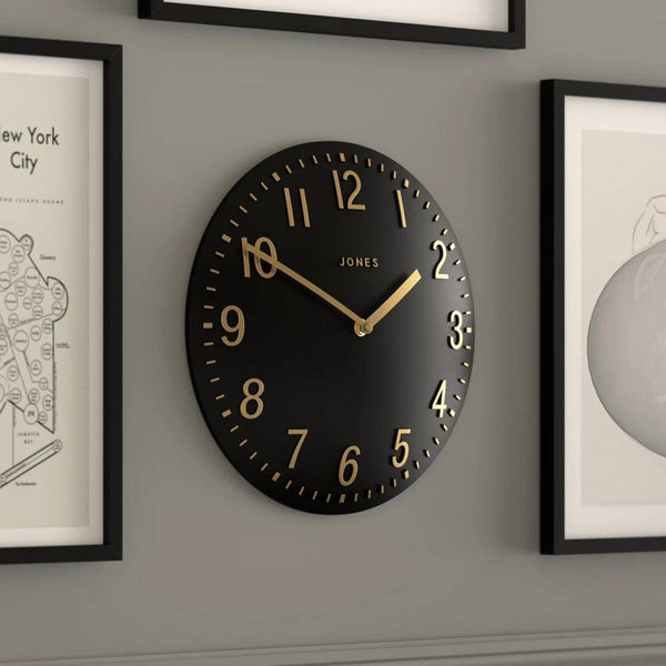 Jones Clocks Chilli Convex Wall Clock - Black - Modern Quests