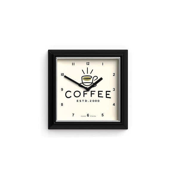 Jones Clocks Coffee Wall Clock - Black