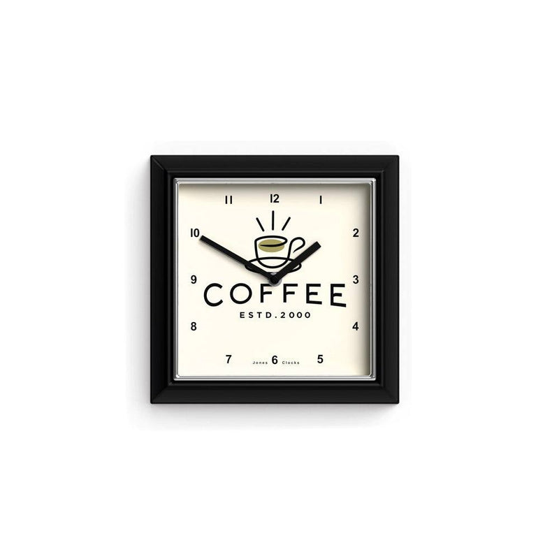 Jones Clocks Coffee Wall Clock - Black - Modern Quests