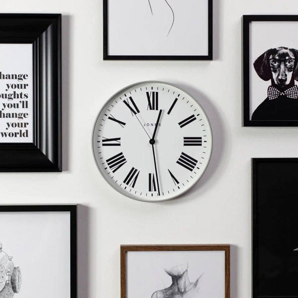 Jones Clocks Magazine Wall Clock - Grey - Modern Quests