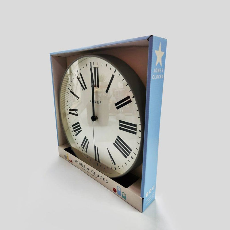 Jones Clocks Magazine Wall Clock - Grey - Modern Quests