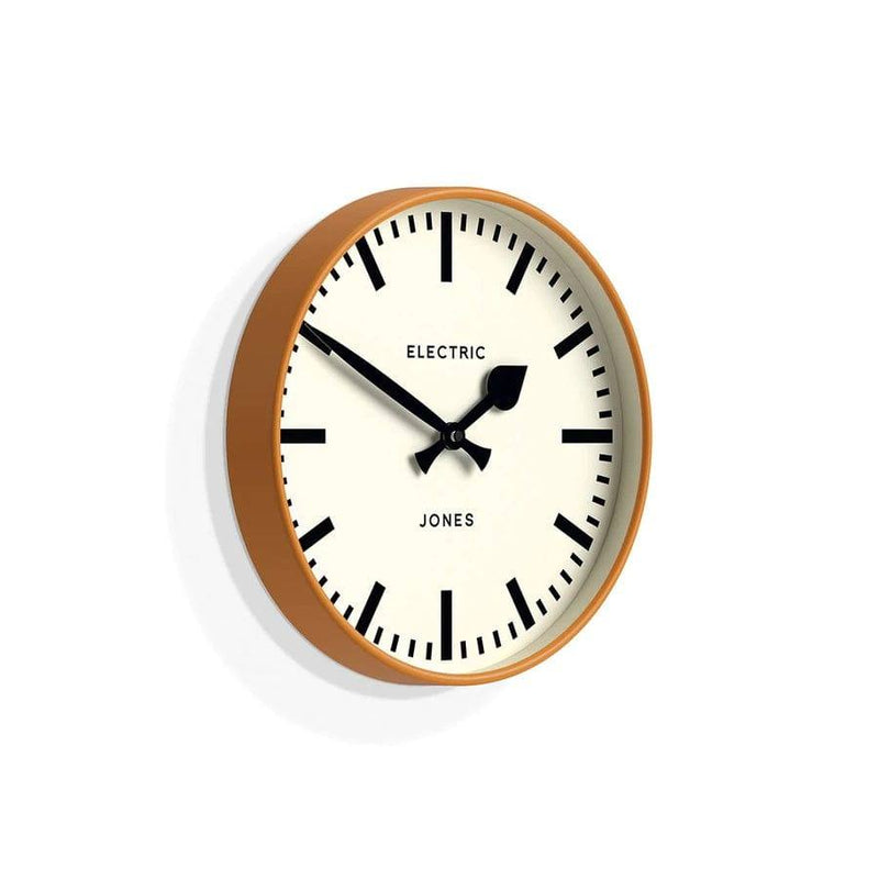 Jones Clocks Railway Wall Clock 30cm - Orange