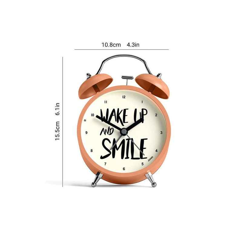 Jones Clocks Ringer Smile Alarm Clock - Fizzy Orange