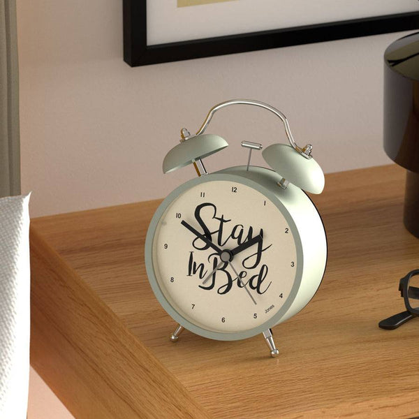 Jones Clocks Ringer Stay-in-Bed Alarm Clock - Sage Green
