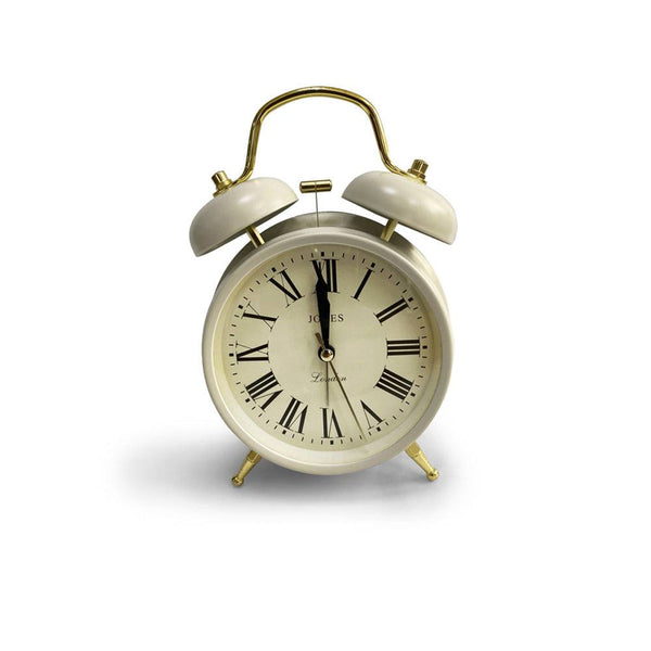 Jones Clocks Rise & Shine Alarm Clock - Cream - Modern Quests