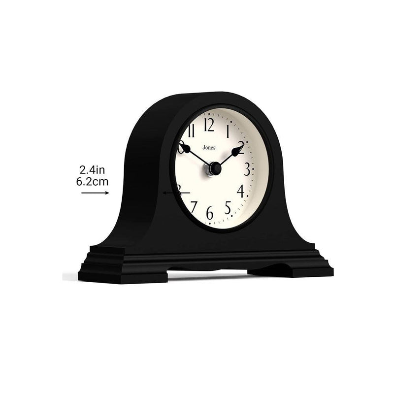 Jones Clocks Speakeasy Mantel Clock - Black