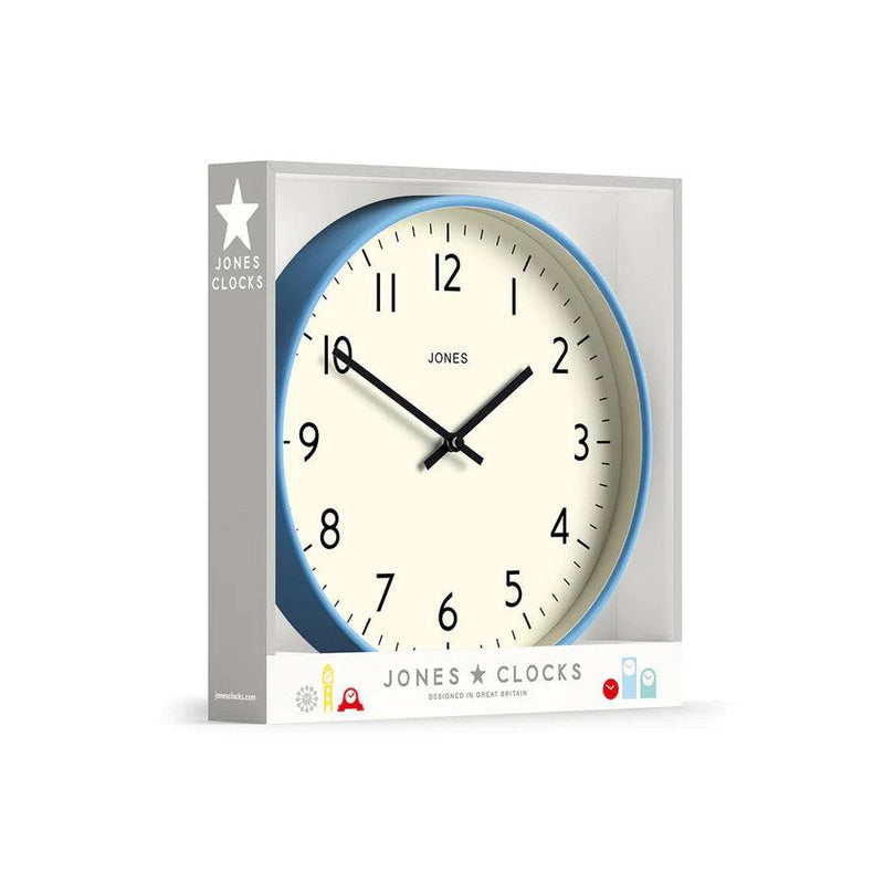 Jones Clocks Studio Wall Clock 29cm - Mid Blue