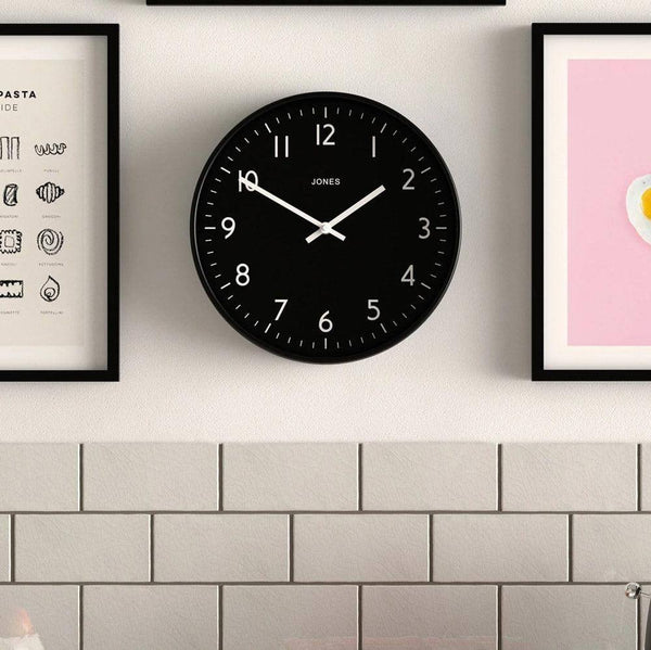 Jones Clocks Studio Wall Clock - Black - Modern Quests