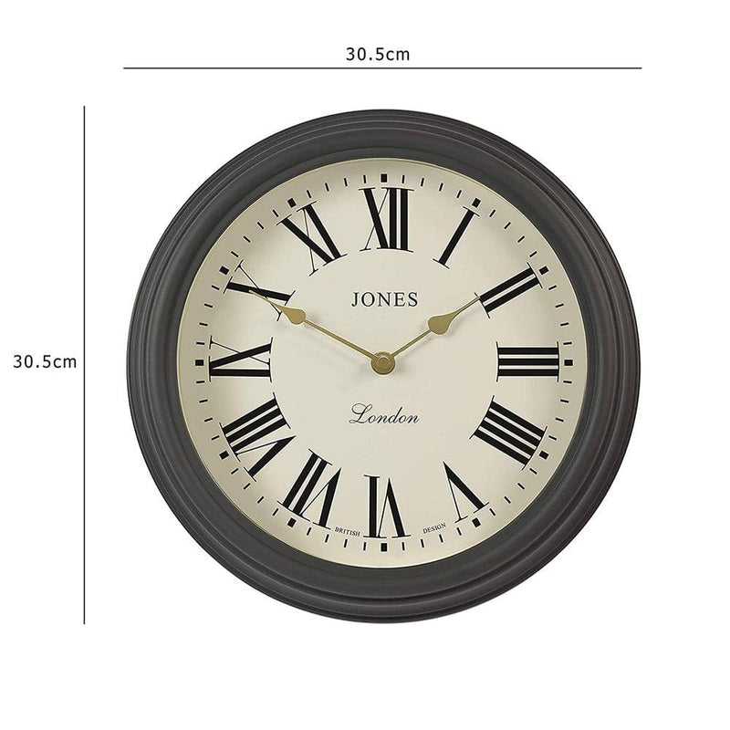 Jones Clocks Venetian Wall Clock 30cm - Grey