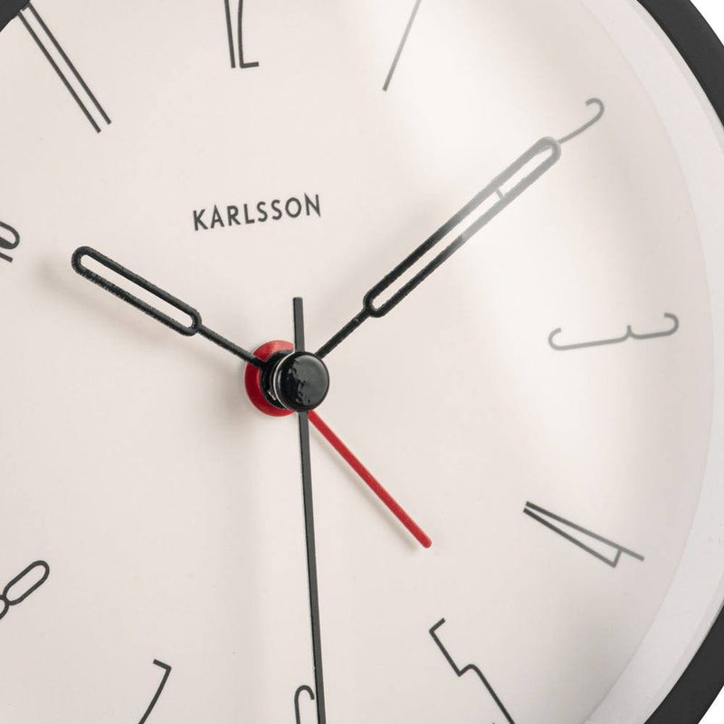 Karlsson Netherlands Belle Numbers Alarm Clock - Black - Modern Quests