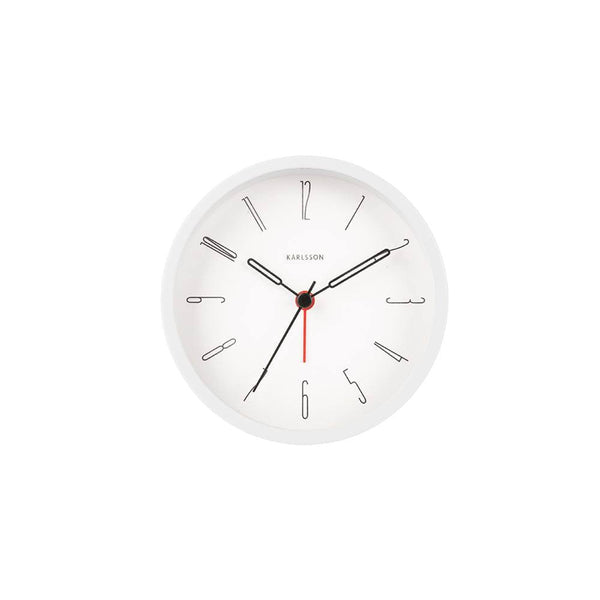 Karlsson Netherlands Belle Numbers Alarm Clock - White
