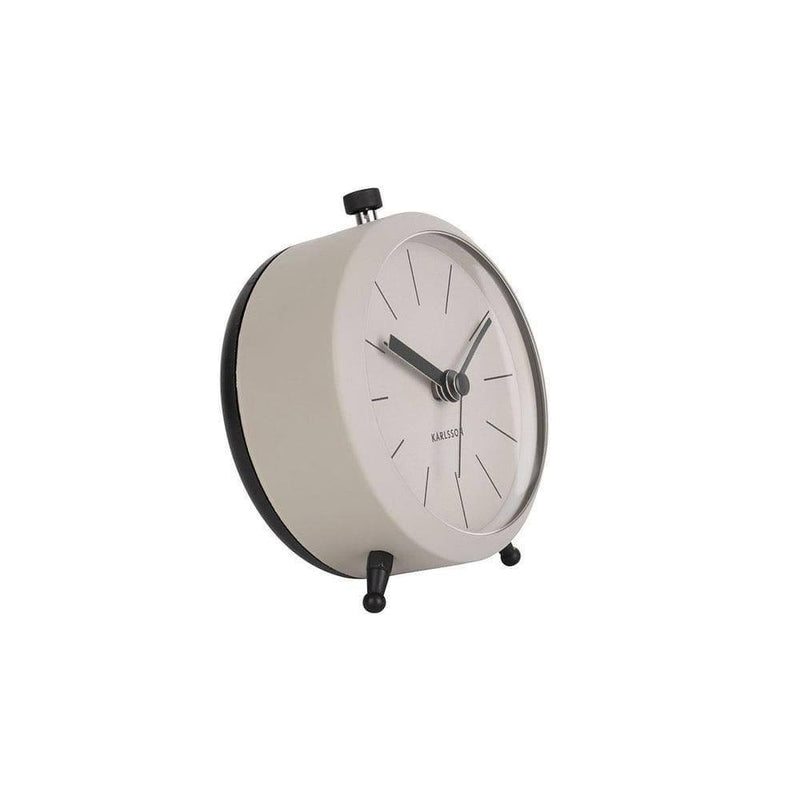 Karlsson Netherlands Button Alarm Clock - Warm Grey - Modern Quests