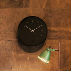 Karlsson Netherlands Carter Metal Case Wall Clock 27cm - Black