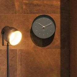 Karlsson Netherlands Carter Metal Case Wall Clock - Grey - Modern Quests