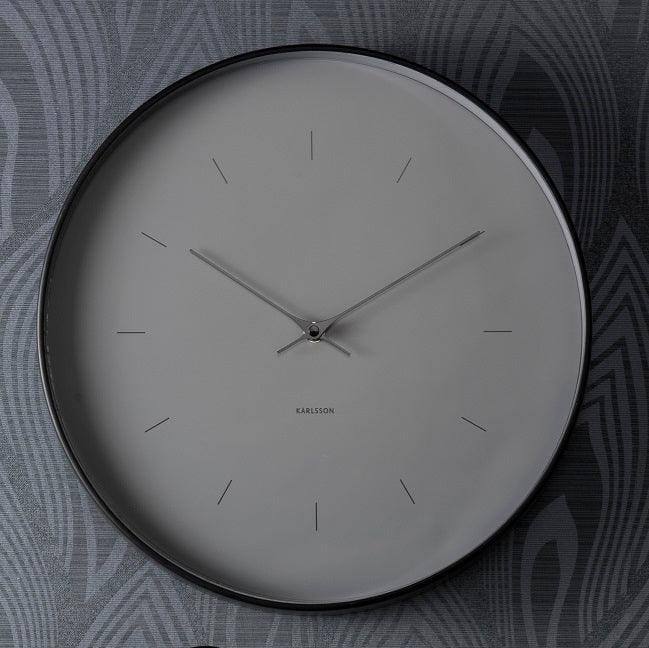 Karlsson Netherlands Carter Metal Case Wall Clock - Grey - Modern Quests