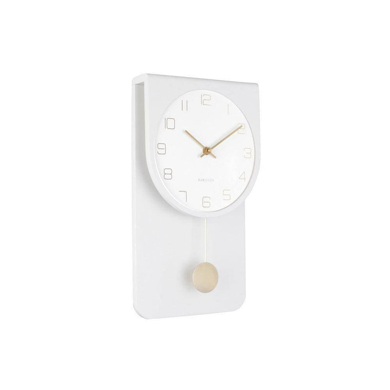 Karlsson Netherlands Casa Pendulum Wall Clock - White - Modern Quests