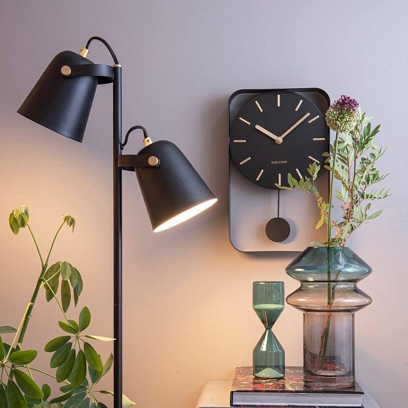 Karlsson Netherlands Charm Pendulum Wall Clock Medium - Black - Modern Quests