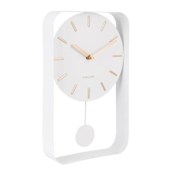 Karlsson Netherlands Charm Pendulum Wall Clock Medium - White