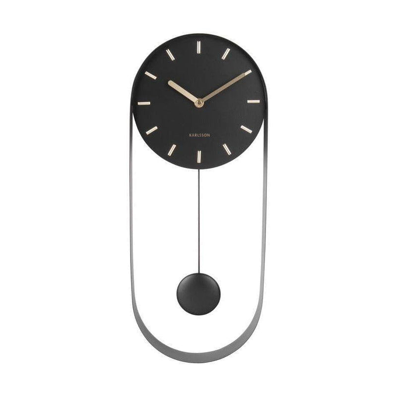 Karlsson Netherlands Charm Pendulum Wall Clock Tall - Black - Modern Quests