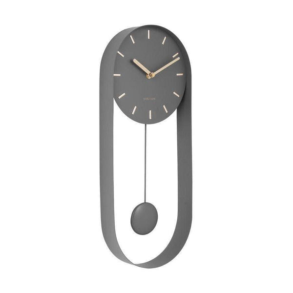 Karlsson Netherlands Charm Pendulum Wall Clock Tall - Grey - Modern Quests