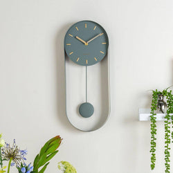 Karlsson Netherlands Charm Pendulum Wall Clock Tall - Jungle Green - Modern Quests