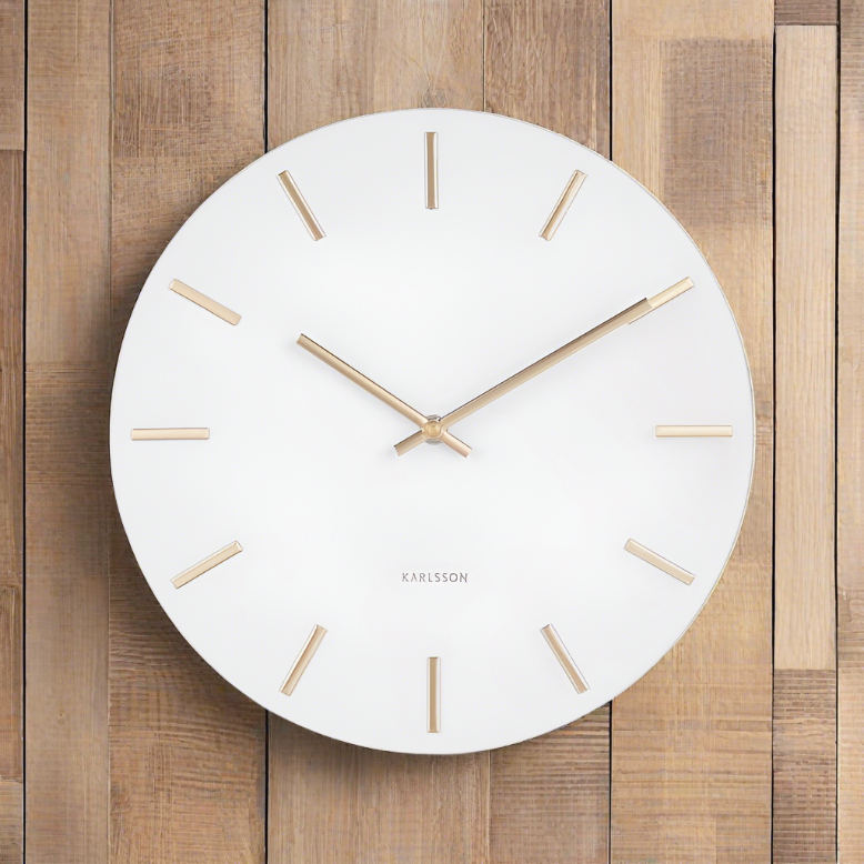 Charm Wall Clock 30cm - White