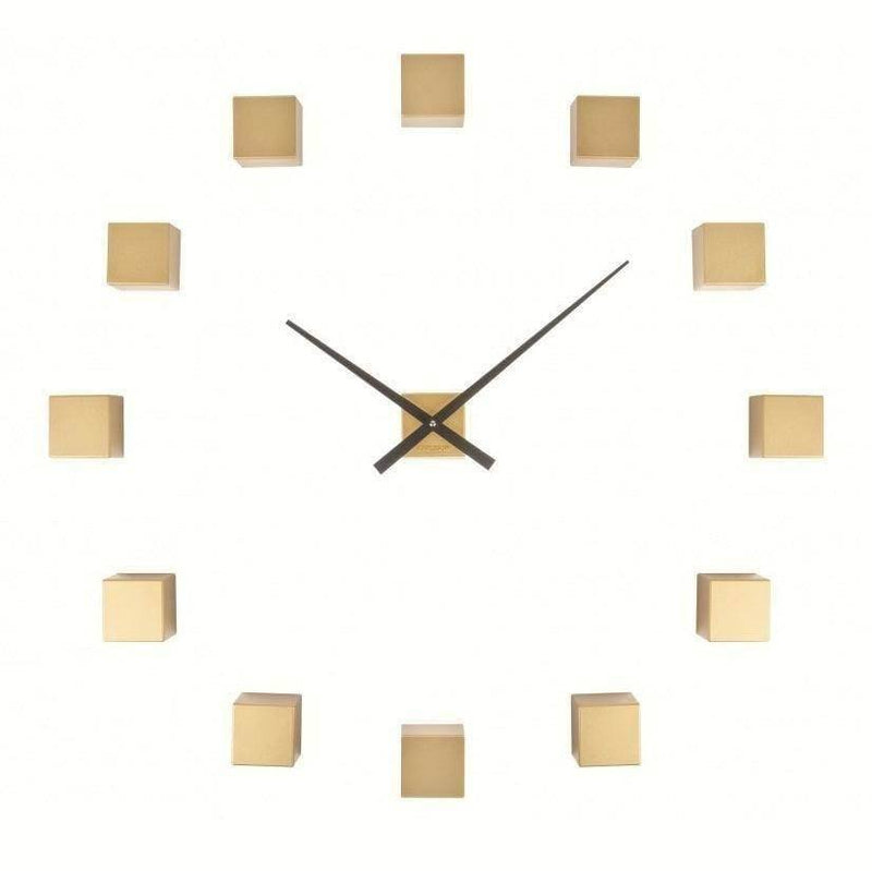 Karlsson Netherlands DIY Cubic Wall Clock Gold Modern Quests