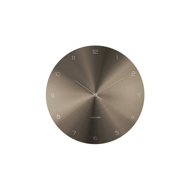 Karlsson Netherlands Dome Disc Wall Clock Large - Gunmetal - Modern Quests