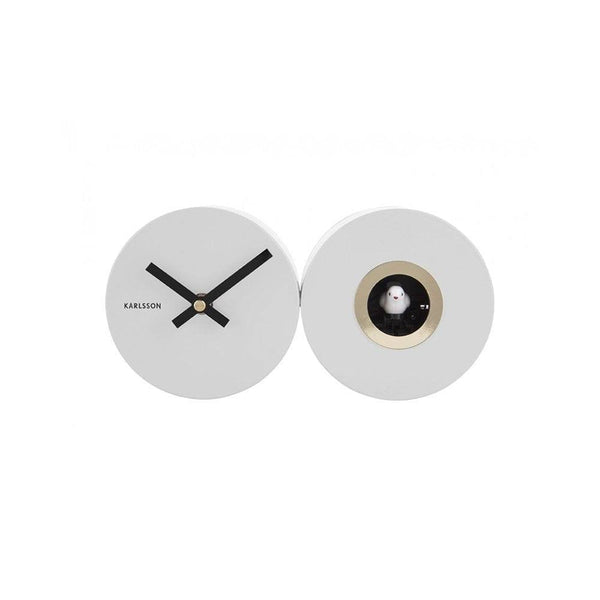 Karlsson Netherlands Duo Cuckoo Wall Clock - White - Modern Quests