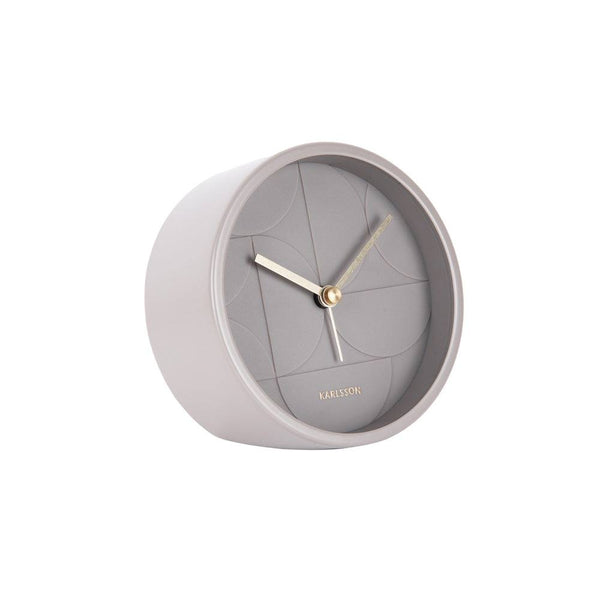 Karlsson Netherlands Echelon Circular Alarm Clock - Dark grey