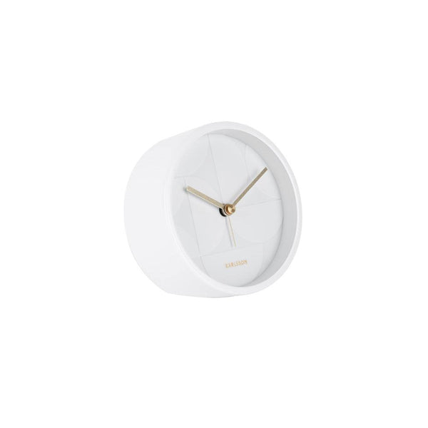 Karlsson Netherlands Echelon Circular Alarm Clock - White