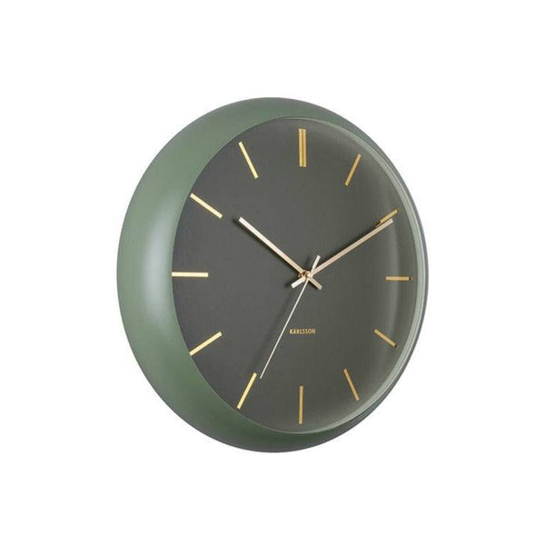 Karlsson Netherlands Globe Wall Clock 40cm - Moss Green