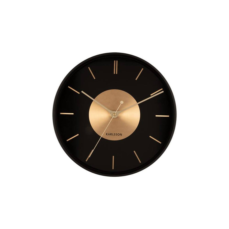 Karlsson Netherlands Gold Disc Wall Clock - Black Gold - Modern Quests