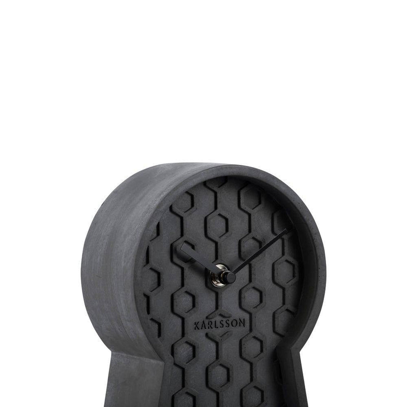 Karlsson Netherlands Honeycomb Pendulum Table Clock - Dark Grey - Modern Quests