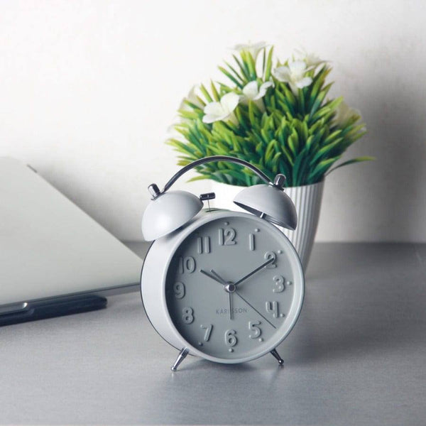 Karlsson Netherlands Iconic Alarm Clock - Matte Grey