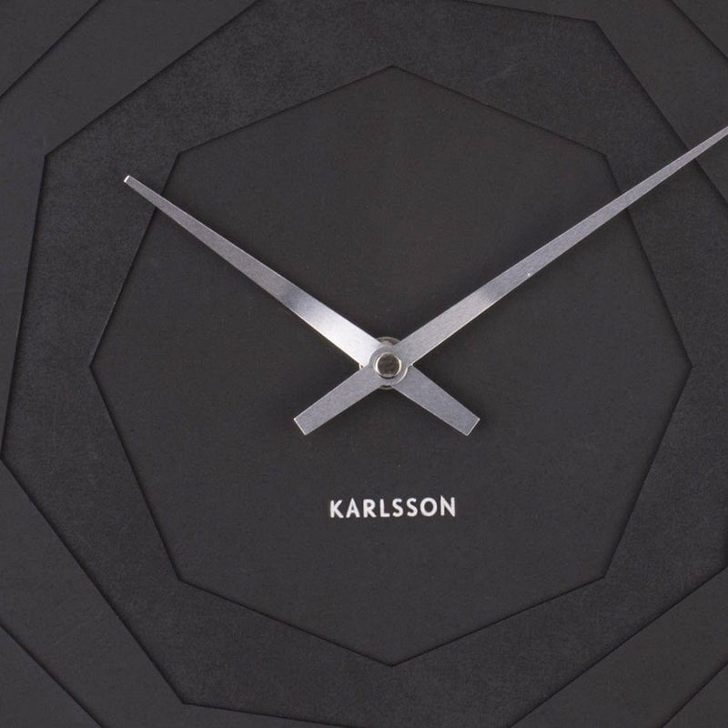 Karlsson Netherlands Layered Origami Wall Clock Medium - Black - Modern Quests