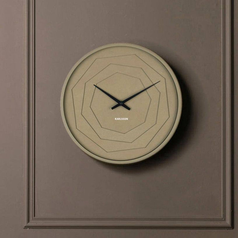 Karlsson Netherlands Layered Origami Wall Clock Medium - Moss Green - Modern Quests