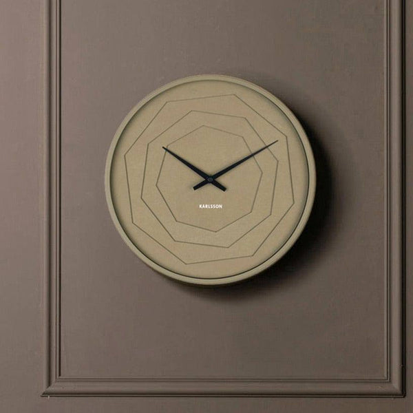 Karlsson Netherlands Layered Origami Wall Clock Medium - Moss Green - Modern Quests