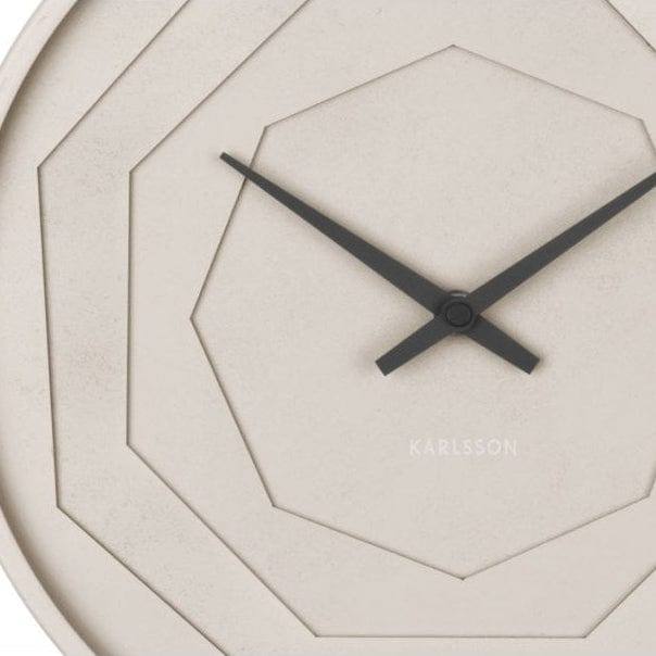 Karlsson Netherlands Layered Origami Wall Clock Medium - Warm Grey - Modern Quests