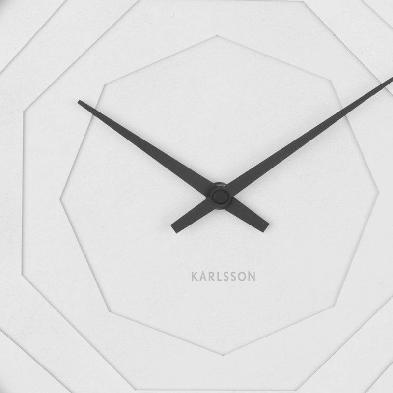 Karlsson Netherlands Layered Origami Wall Clock Medium - White - Modern Quests