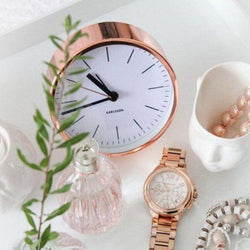 Karlsson Netherlands Minimal White Copper Alarm Clock - Modern Quests