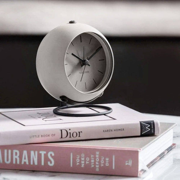 Karlsson Netherlands Nirvana Globe Alarm Clock - Dark Warm Grey