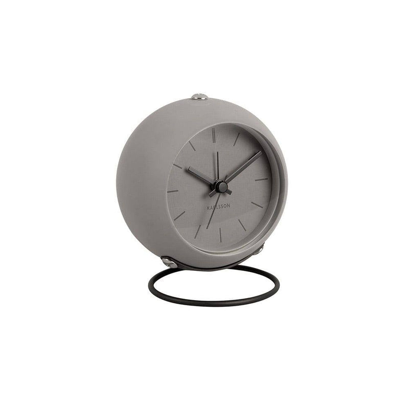 Karlsson Netherlands Nirvana Globe Alarm Clock - Dark Warm Grey - Modern Quests