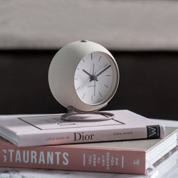 Karlsson Netherlands Nirvana Globe Alarm Clock - Warm Grey - Modern Quests