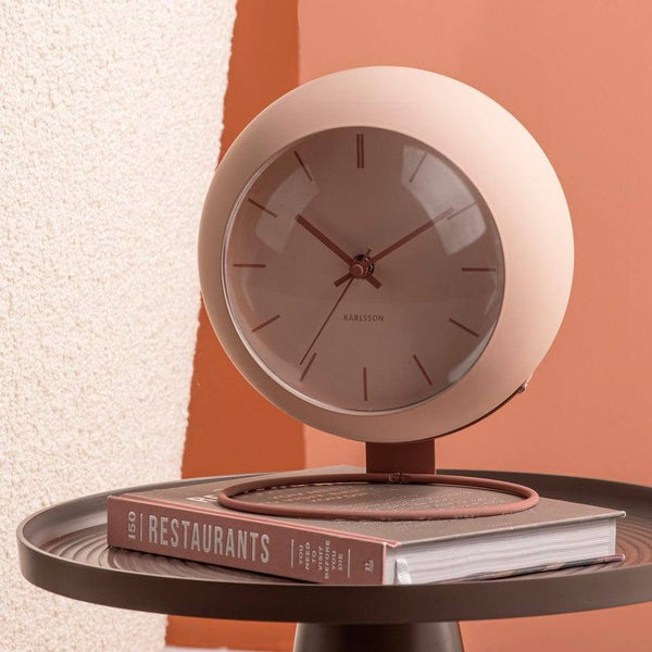 Karlsson Netherlands Nirvana Globe Table Clock 21cm - Brown
