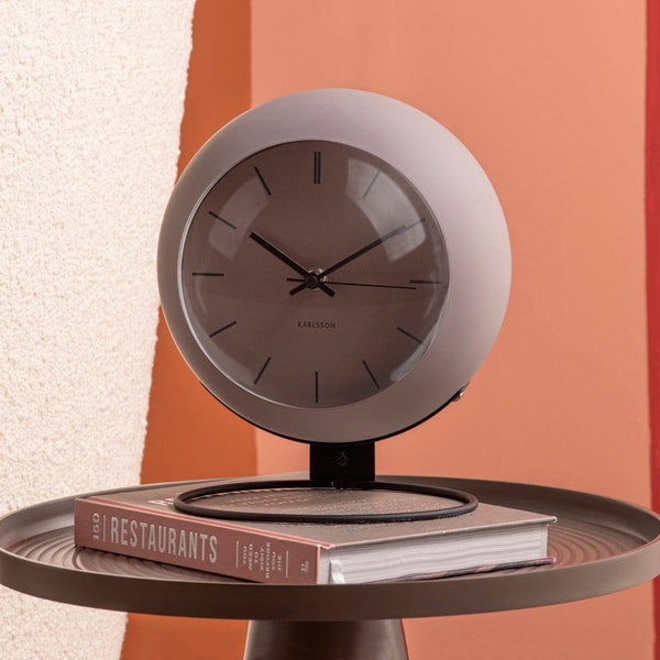 Karlsson Netherlands Nirvana Globe Table Clock 21cm - Dark Grey