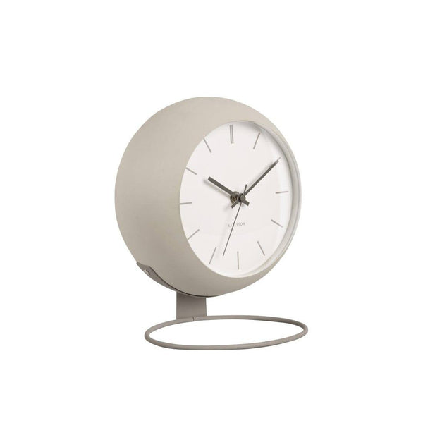 Karlsson Netherlands Nirvana Globe Table Clock 21cm - Warm Grey